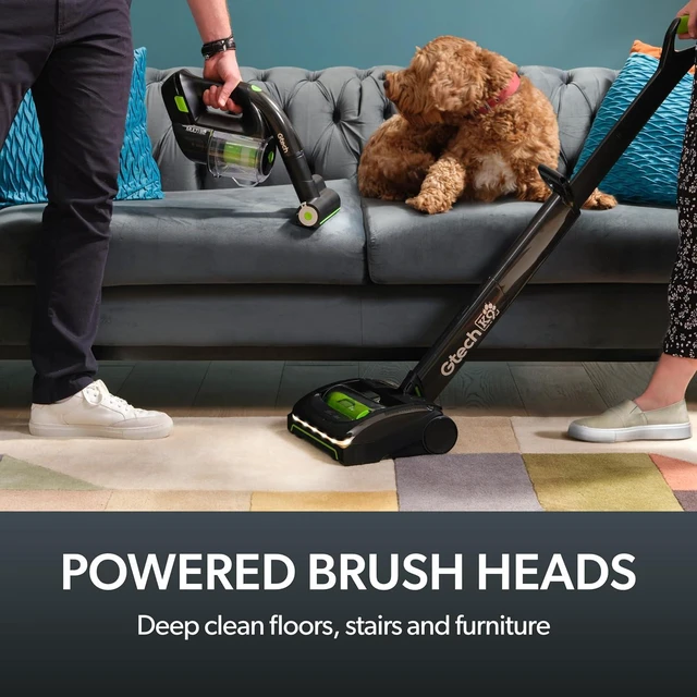 Alt view image 3 of 7 - Gtech AirRam 2 K9 and Multi MK2 K9 Cordless Vacuum Cleaner Bundle - Includes the AirRam Upright and the MK2 Portable Handheld - Rechargeable 22V Lithium Ion Battery - Perfect for Stubborn Pet Hair