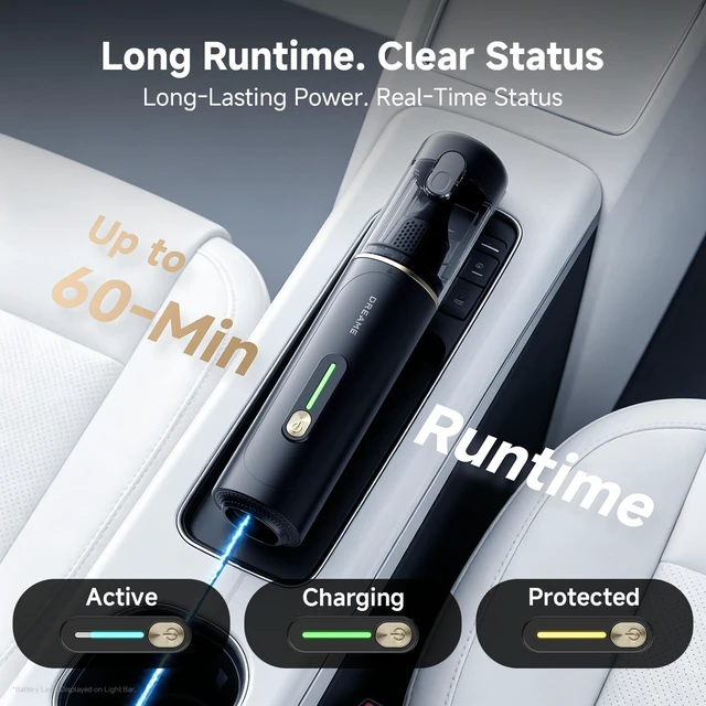 Alt view image 4 of 7 - dreame VBP20-B Car Vacuum Cleaner 4-in-1 Hand Vacuum with Charging Dock