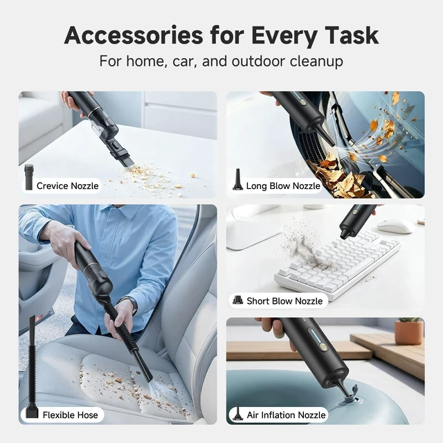 Alt view image 6 of 7 - dreame VBP20-B Car Vacuum Cleaner 4-in-1 Hand Vacuum with Charging Dock