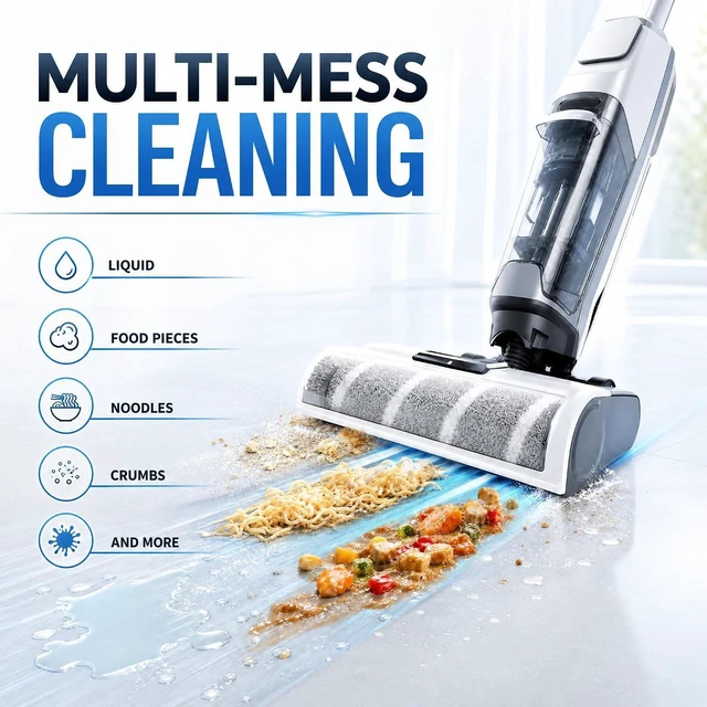 Alt view image 2 of 7 - Replacement Parts Kit for Bissell Crosswave Omniforce Edge, Multi-Surface Hard Floor Cleaner, Includes 3 H13 Filters, 3 Brush Rolls, 1 Clean Brush, Compare to Part 1640897,1640066