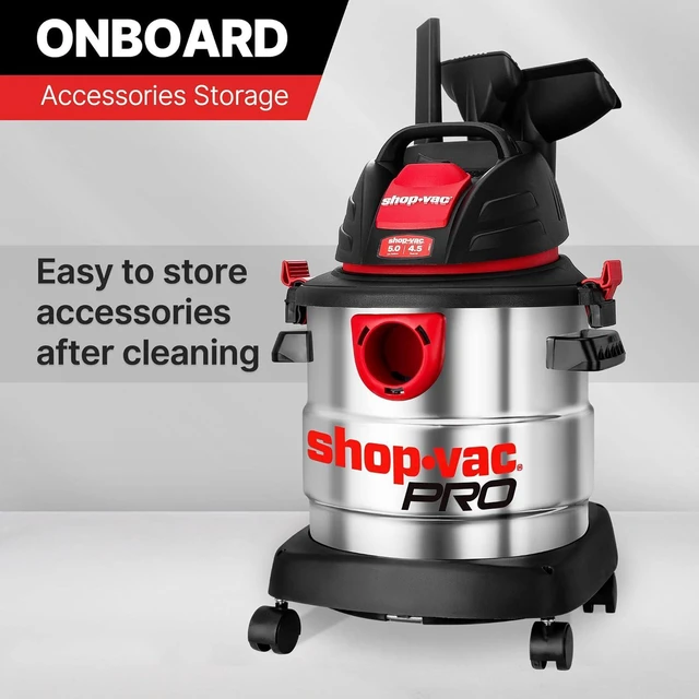 Alt view image 3 of 7 - Shop-Vac 5 Gallon 4.5 Peak HP Wet/Dry Vacuum, 5920588