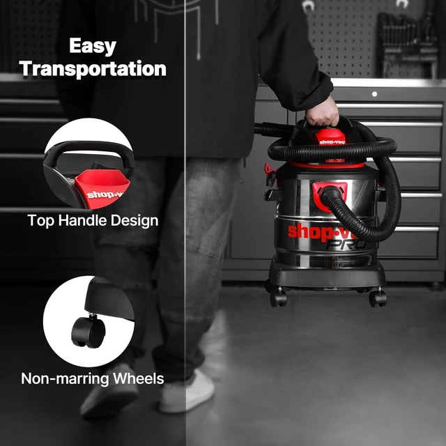 Alt view image 7 of 7 - Shop-Vac 5 Gallon 4.5 Peak HP Wet/Dry Vacuum, 5920588