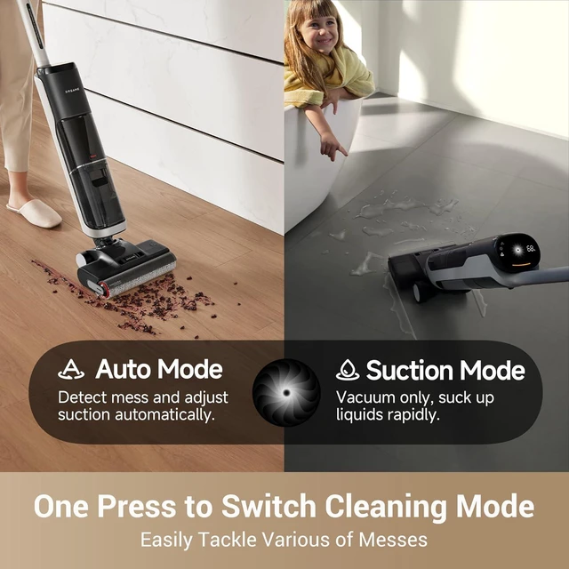 Alt view image 6 of 7 - dreame H14 Cordless Vacuum Mop, 180° Lie-Flat Wet Dry Vacuum cleaner, 140°F Brush Washing, Fast Hot Air Drying in 5Mins, Smart Hard Floor Cleaner Machine with Powerful Suction, Great for Sticky Messes
