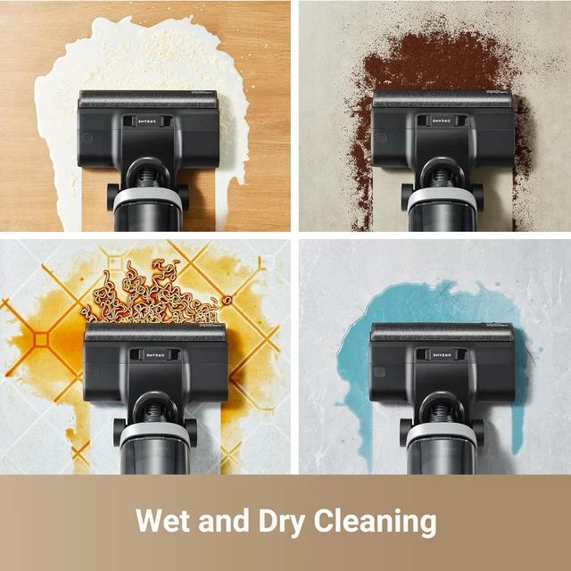 Alt view image 7 of 7 - dreame H14 Cordless Vacuum Mop, 180° Lie-Flat Wet Dry Vacuum cleaner, 140°F Brush Washing, Fast Hot Air Drying in 5Mins, Smart Hard Floor Cleaner Machine with Powerful Suction, Great for Sticky Messes