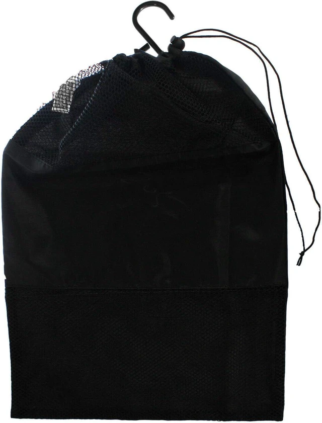 Alt view image 2 of 6 - SPARES2GO Universal Drawstring Vacuum Cleaner Accessories Parts Tool Storage Bag, Black, 495mm (H) x 355mm (W), Modern