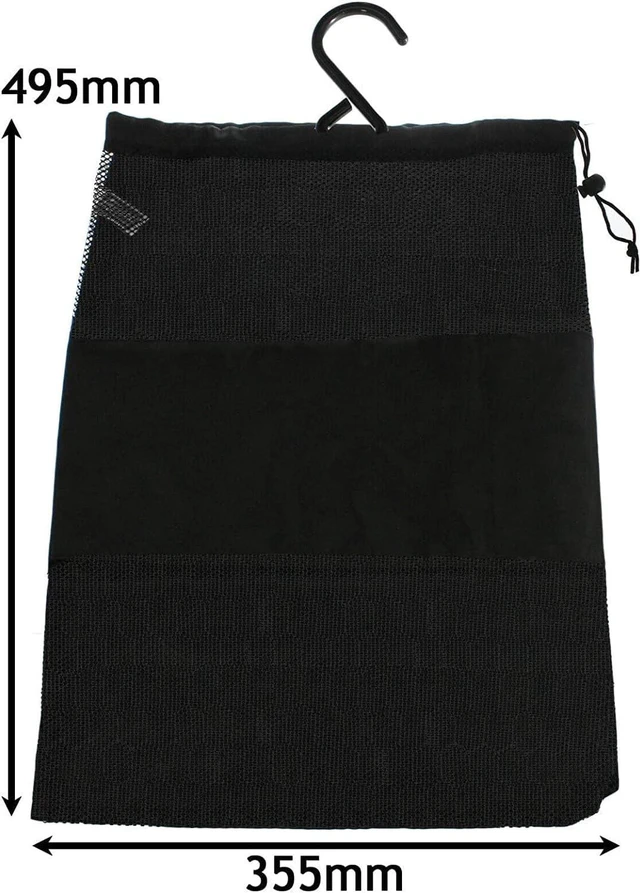 Alt view image 6 of 6 - SPARES2GO Universal Drawstring Vacuum Cleaner Accessories Parts Tool Storage Bag, Black, 495mm (H) x 355mm (W), Modern