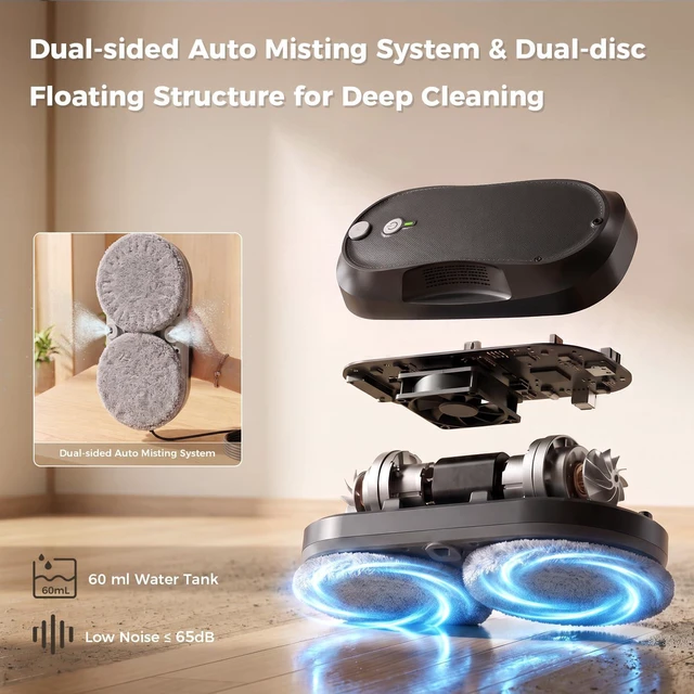 Alt view image 2 of 7 - KKI Window Cleaning Robot,Dual Spray,for High-Rise Windows Inside Outside
