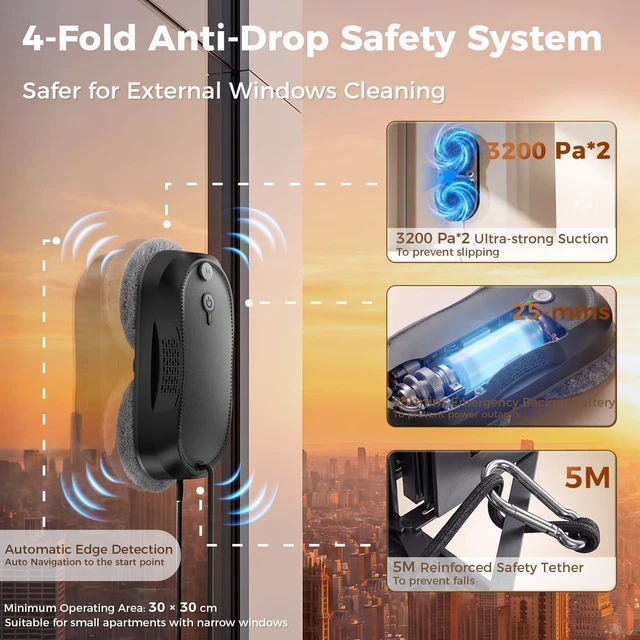 Alt view image 3 of 7 - KKI Window Cleaning Robot,Dual Spray,for High-Rise Windows Inside Outside