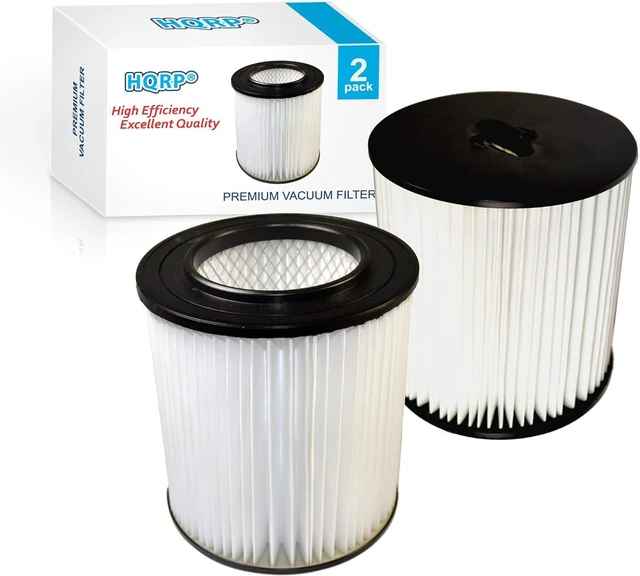 Alt view image 2 of 7 - HQRP 2-Pack 7" Filter compatible with VACUFLO FC300, FC550, FC650, FC310, FC520, FC530, FC540, FC610, FC620, FC670 H-P Central Vacuum Systems, 8106-01 Replacement