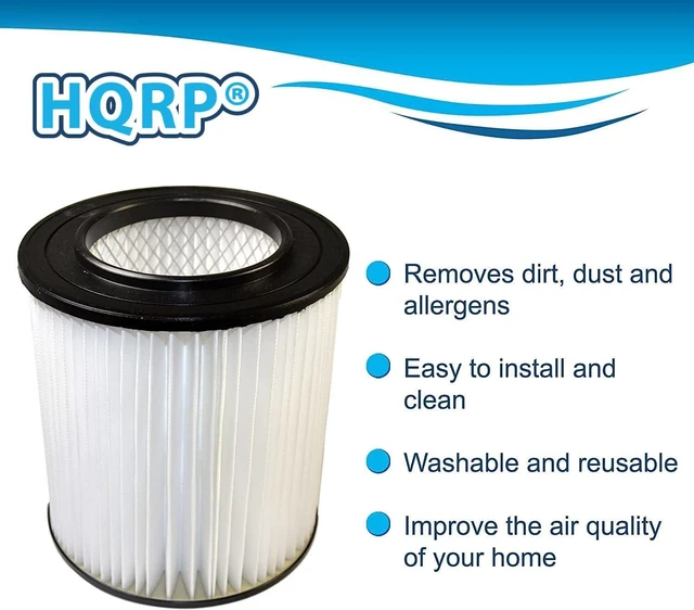 Alt view image 3 of 7 - HQRP 2-Pack 7" Filter compatible with VACUFLO FC300, FC550, FC650, FC310, FC520, FC530, FC540, FC610, FC620, FC670 H-P Central Vacuum Systems, 8106-01 Replacement