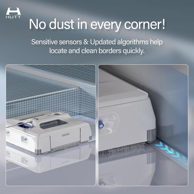 Alt view image 7 of 7 - HUTT A1 Auto Window Cleaning Robot, Upgraded 4 Water Spray & 6000PA High Suction Power Window Cleaner with Laser Sensor Detection, Perfect for High-Rise Windows, Tiles and Glass