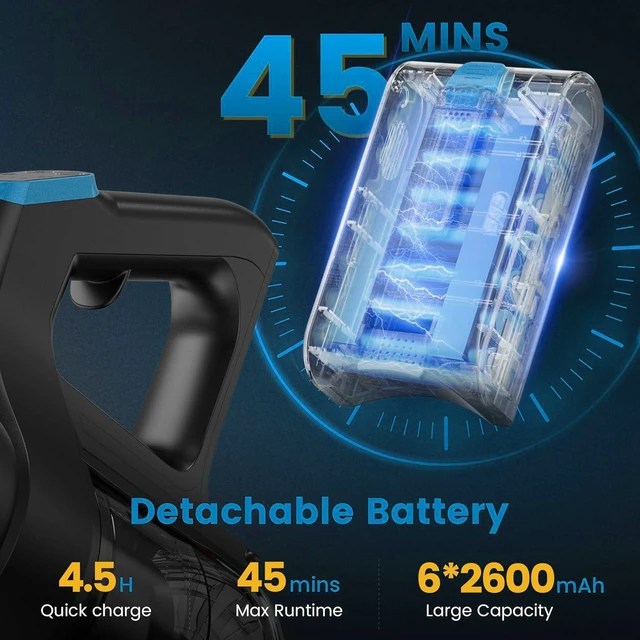 Alt view image 4 of 7 - Zefiro Cordless Vacuum Cleaner, 580W 55kPa Stick Vacuum
