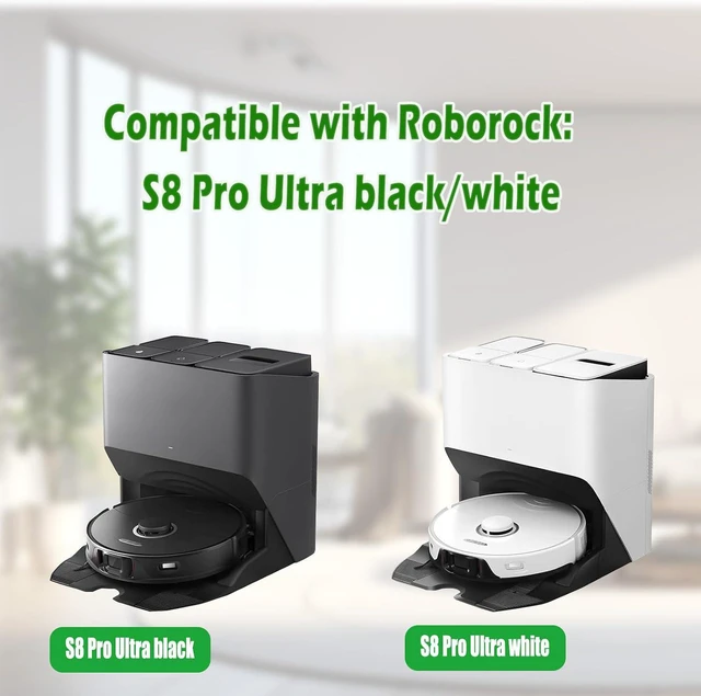 Alt view image 2 of 7 - S8 Pro Ultra accessories for Roborock S8 Pro Ultra Robot Vacuum Cleaner replacement parts1 Set Main Brush1 Rubber Roller Brush, 3 Hepa Filters,3 Mop Cloth, 6 Side Brush, 6 Vacuum dust Bags