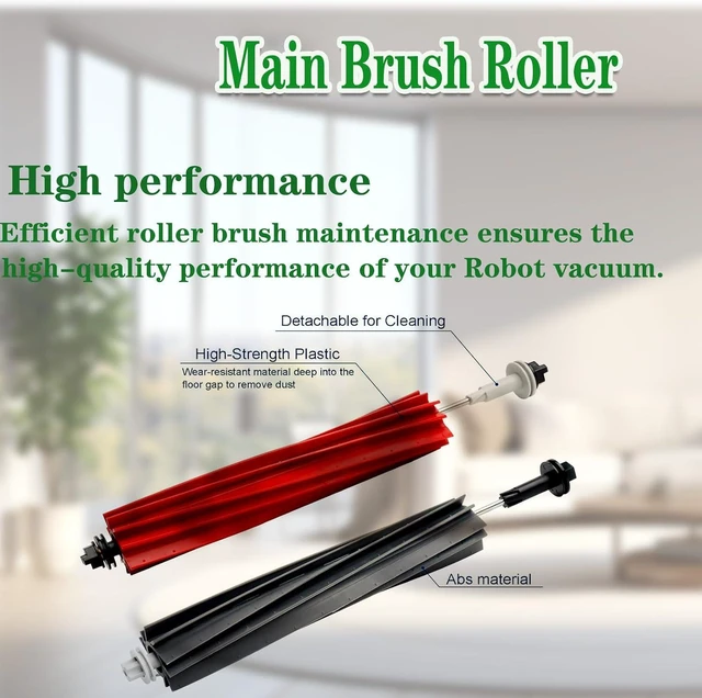 Alt view image 3 of 7 - S8 Pro Ultra accessories for Roborock S8 Pro Ultra Robot Vacuum Cleaner replacement parts1 Set Main Brush1 Rubber Roller Brush, 3 Hepa Filters,3 Mop Cloth, 6 Side Brush, 6 Vacuum dust Bags