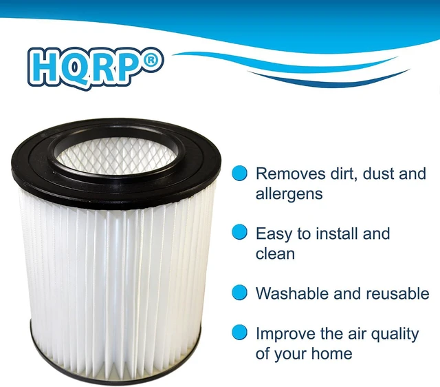 Alt view image 4 of 7 - HQRP 2-pack 7" Filter compatible with Dirt Devil Pro 390, 590, 690, 890, 990, Platinum Force 299e H-P Central Vacuum Systems, 8106-01 Replacement