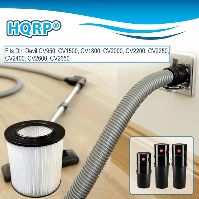 Alt view image 6 of 7 - HQRP 2-pack 7" Filter compatible with Dirt Devil Pro 390, 590, 690, 890, 990, Platinum Force 299e H-P Central Vacuum Systems, 8106-01 Replacement