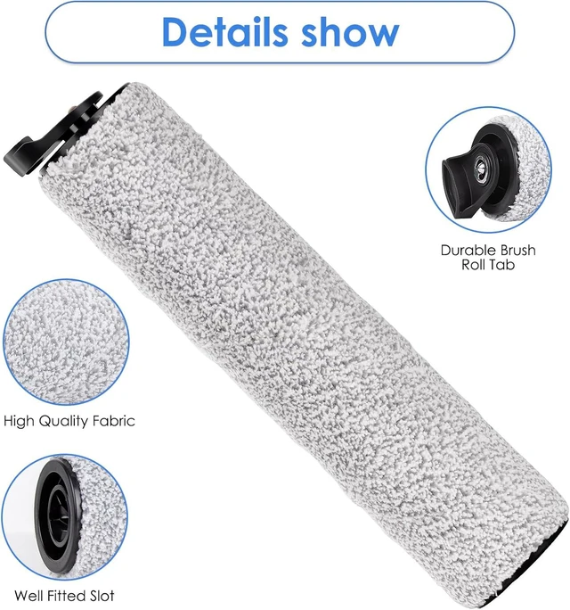 Alt view image 6 of 7 - (4 Pieces) Replacement Brush Rollers Compatible With Tineco iFloor 3/ Floor One S3/ iFloor 2 Cordless Wet Dry Vacuum Cleaner, Replacement Parts Accessory Kit, 4 Main Brushes