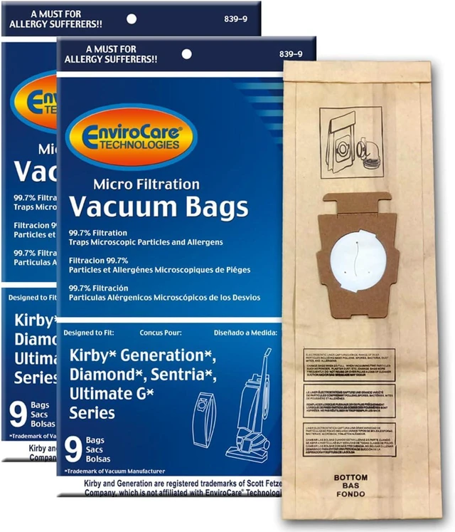 Main image of EnviroCare Replacement Micro Filtration Vacuum Cleaner Dust Bags made to fit all Kirby Generation & Sentria Model uprights 18 pack