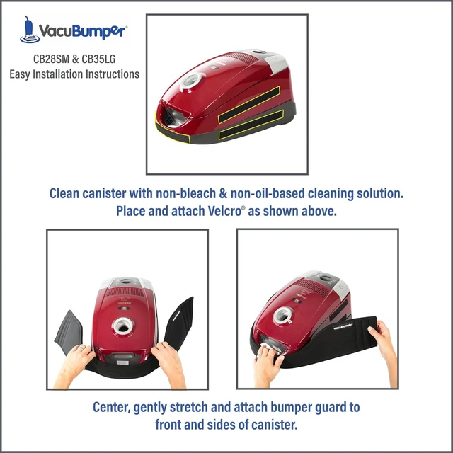 Alt view image 4 of 6 - Bumper Guard for Miele Canister Vacuums - Size Large (CB35LG) fits Miele Models: S2, S6, S8, Classic C1