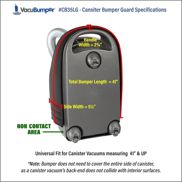 Alt view image 3 of 6 - Bumper Guard for Miele Canister Vacuums - Size Large (CB35LG) fits Miele Models: S2, S6, S8, Classic C1