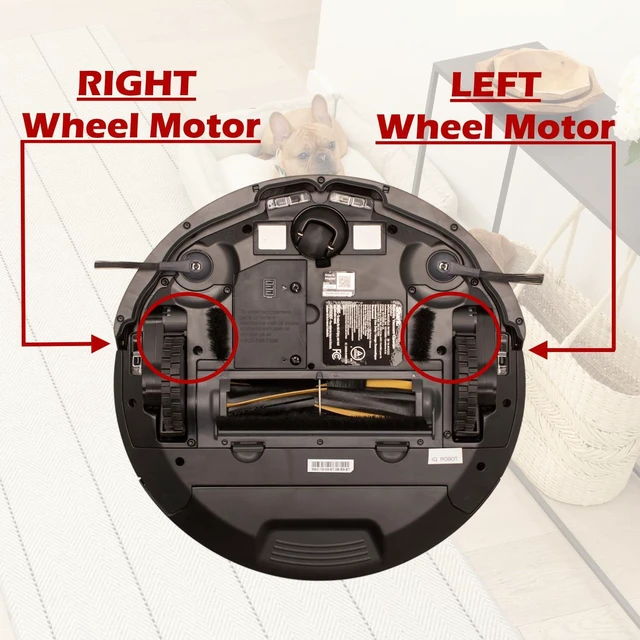 Alt view image 4 of 4 - Replacement Left Wheel & Motor Assembly for Shark IQ Robot UR1005AE UR1105ARUS UR1100SRUS UR1000SR QR1000S Vacuum Cleaner