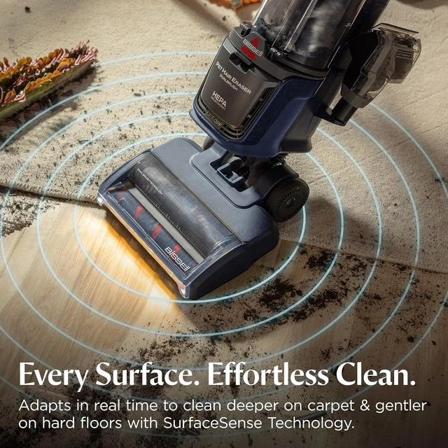 Alt view image 7 of 7 - Bissell Pet Hair Eraser DualBrush Upright Vacuum with Two Brush Rolls, DualBrush Self-Cleaning Technology, HEPA Sealed Allergen System, Bright FurFinder Headlights, Lift-Off Pod, 42946