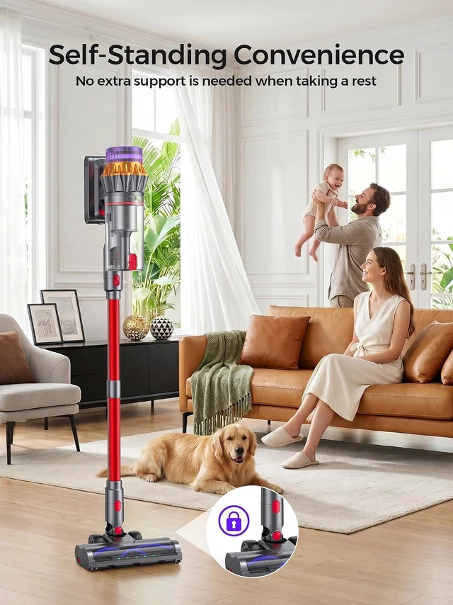 Alt view image 7 of 7 - Cordless Stick Vacuum Cleaner, 600W 55KPA 70Mins for Pet Hair, Carpet, Home
