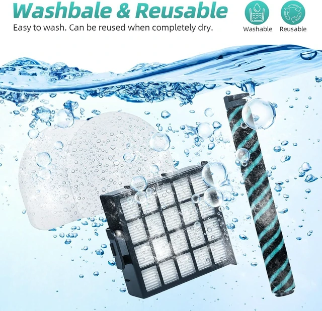 Alt view image 6 of 7 - AZ4002 AZ4000 AZ4000C Filter Roller Kit Compatible with Shark PowerDetect