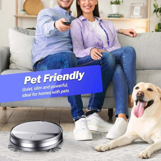 Alt view image 5 of 7 - Robot Vacuum Mop Combo, WiFi/App/Alexa, 2-in-1 Robot Vacuum and Mop Combo, Robotic Vacuum Cleaner, Self-Charging, Quiet, Tangle-Free Suction Robot Vacuum Cleaner for Pet Hair/Carpet/Hard Floor