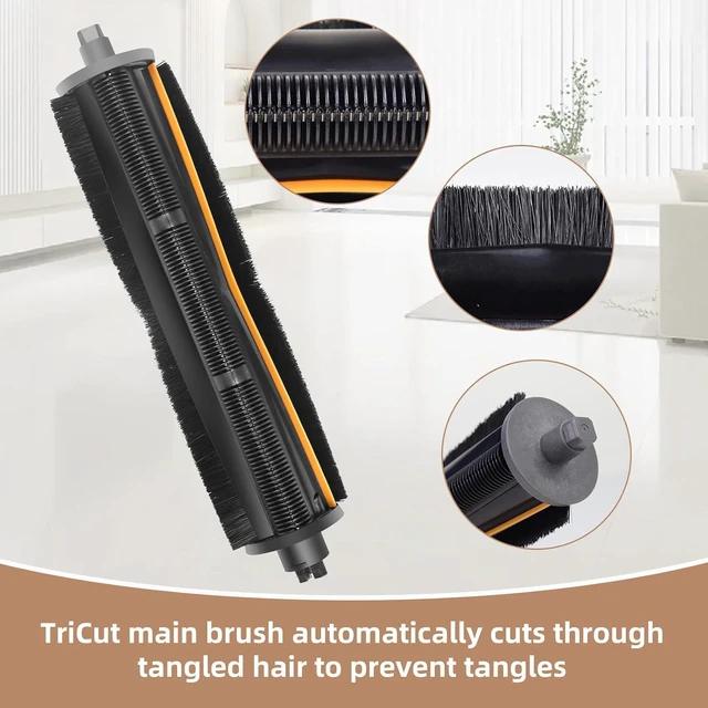 Alt view image 4 of 7 - TriCut Brush Accessories Replacement Parts for Dreame X40 Ultra/ X30 Ultra/ L30 Ultra/ L10s Ultra/ L20 Ultra/ L10s Pro/ L40 Ultra, MOVA P10 / P10 Pro/ P50 Pro, includes 4 mop cloths, 4 dust bags