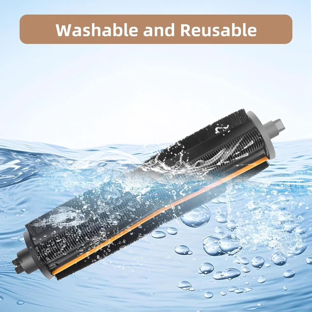 Alt view image 7 of 7 - TriCut Brush Accessories Replacement Parts for Dreame X40 Ultra/ X30 Ultra/ L30 Ultra/ L10s Ultra/ L20 Ultra/ L10s Pro/ L40 Ultra, MOVA P10 / P10 Pro/ P50 Pro, includes 4 mop cloths, 4 dust bags