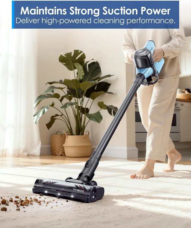 Alt view image 2 of 7 - Tineco Pure ONE S20 Cordless Vacuum Cleaner,Clogless Brush Design,Up to 55 Minutes of Runtime,6-Stage Filtration System,LED Brush Headlights, Stick Vacuum Cleaner for Pet Hair, Carpet & Hard Floor