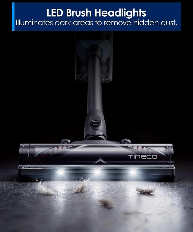 Alt view image 6 of 7 - Tineco Pure ONE S20 Cordless Vacuum Cleaner,Clogless Brush Design,Up to 55 Minutes of Runtime,6-Stage Filtration System,LED Brush Headlights, Stick Vacuum Cleaner for Pet Hair, Carpet & Hard Floor