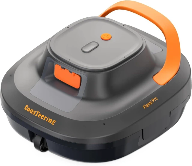 Main image of Cordless Robotic Pool Cleaner with Dual Brushless Motors, Up to 200-Min Runtime, Automatic Pool Vacuum for Above Ground Pools & Flat-Bottom Inground Pools up to 1219 Sq. Ft, Deep Grey