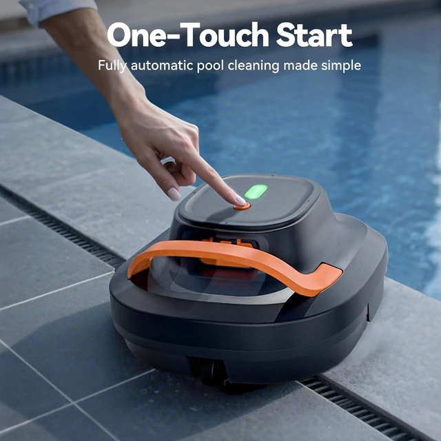 Alt view image 7 of 7 - Cordless Robotic Pool Cleaner with Dual Brushless Motors, Up to 200-Min Runtime, Automatic Pool Vacuum for Above Ground Pools & Flat-Bottom Inground Pools up to 1219 Sq. Ft, Deep Grey