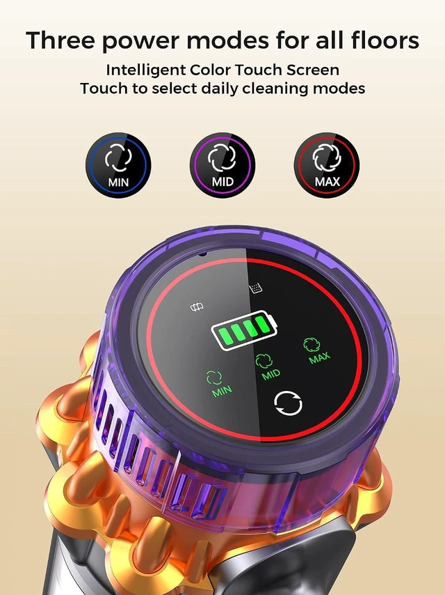 Alt view image 4 of 7 - Cordless Stick Vacuum Cleaner, 600W 55KPA 70Mins for Pet Hair, Carpet, Home