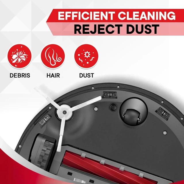 Alt view image 7 of 7 - 32 Pcs Accessories Compatible with Roborock Qrevo S/Qrevo Plus/Qrevo MaxV/Qrevo Pro Vacuum Cleaner,2 Main Brushes,8 Side Brushes&Mop Pads+6 Filters&Bags,1 Cleaning Brush 1 Screwdriver