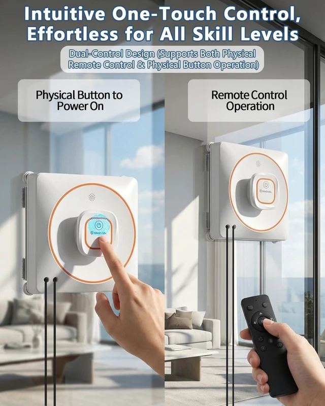 Alt view image 7 of 7 - 8000Pa Anti-Fall Window Cleaner Robot Auto Spray for High Rise Glass
