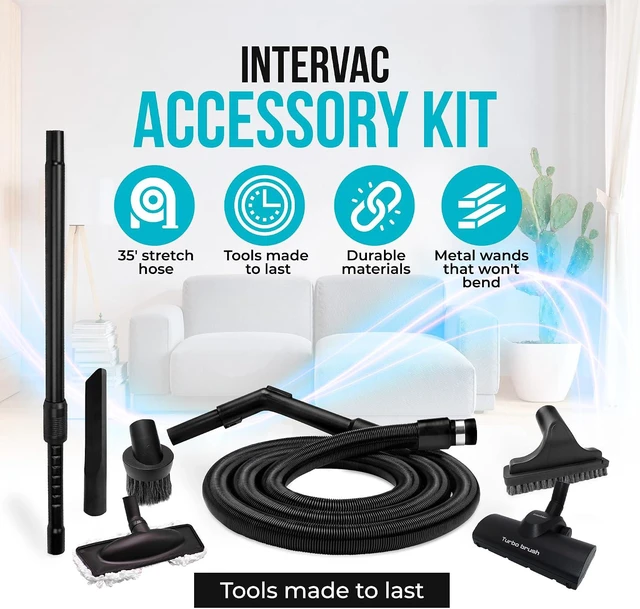 Alt view image 2 of 7 - Intervac Design Central Vacuum Accessory Kit with Banded Cuff