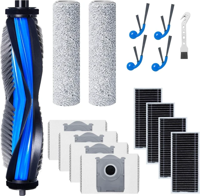 Main image of Accessories Kit for ECOVACS DEEBOT T80 Omni / X8 OMNI / X8 Pro OMNI Robot Vacuum Cleaner, 1 Main Brush, 4 Filters, 2 Mopping Roller, 4 Side Brushes, 4 Dust Bags, 1 Cleaning Brush