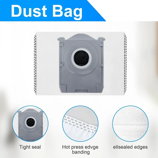 Alt view image 7 of 7 - Accessories Kit for ECOVACS DEEBOT T80 Omni / X8 OMNI / X8 Pro OMNI Robot Vacuum Cleaner, 1 Main Brush, 4 Filters, 2 Mopping Roller, 4 Side Brushes, 4 Dust Bags, 1 Cleaning Brush