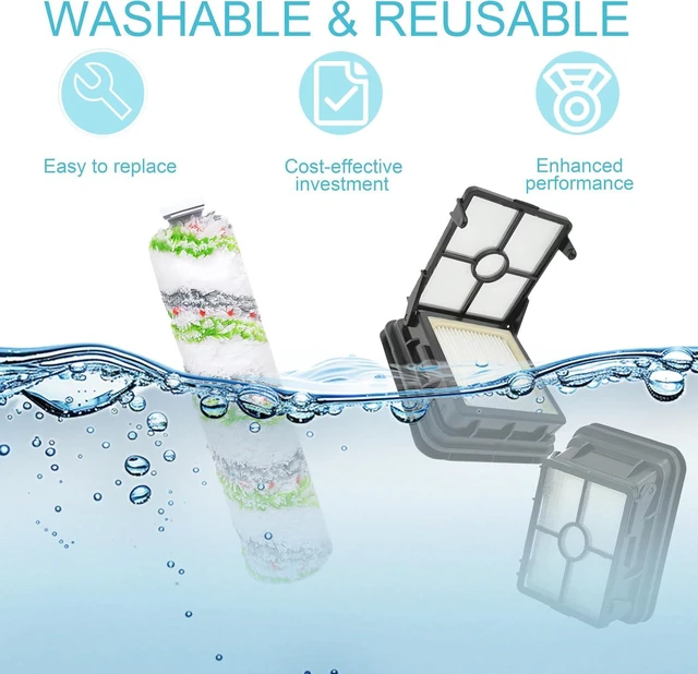 Alt view image 7 of 7 - Brush Rolls and Filters Replacement for Bissell CrossWave 2554 & HydroSteam