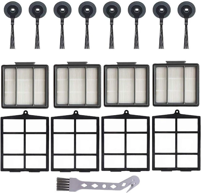 Main image of Primary Filters HEPA Filter Side Brush Cleaning Tools Compatible with Shark ION Robot R85 RV850 RV850BRN RV850WV S87 RV851WV RV700_N RV720_N RV750_N Vacuum Cleaner Parts