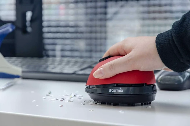 Alt view image 3 of 6 - Starmix Mini Table Vacuum Cleaner - Battery Operated Handheld Vacuum Cleaner for Crumbs - High Suction Power for Desk, Kitchen, Surfaces - 103587 (Made in Germany)