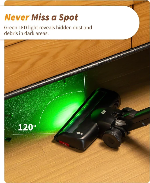 Alt view image 7 of 7 - ElecKeys 650W 55kPa Foldable Cordless Vacuum Cleaner with Charging Dock