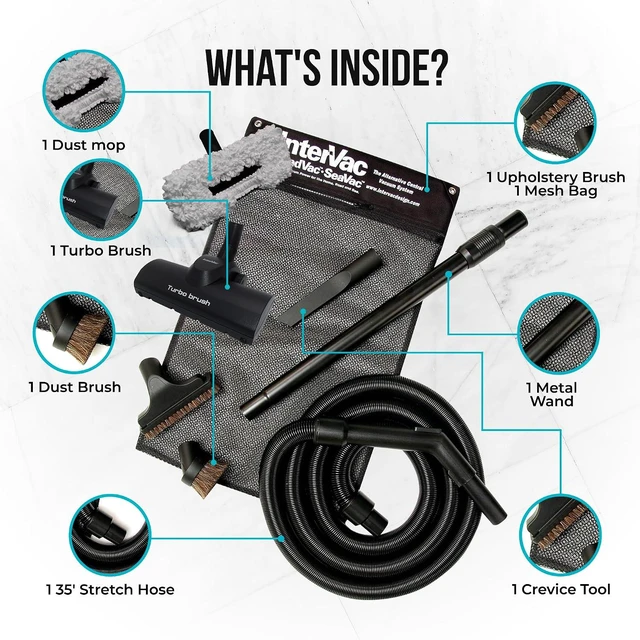 Alt view image 3 of 7 - Intervac Design Central Vacuum Accessory Kit with Banded Cuff