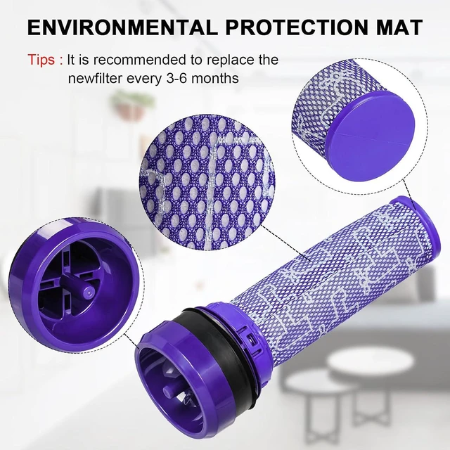 Alt view image 4 of 7 - HIFROM Replacement Pre Motor Stick Filter, Vacuum Cleaner Pre-Filter replacement for DC28 DC37 DC39 DC53 Vacuum Cleaner, Washable HEPA Filter 923413-01(4pcs)
