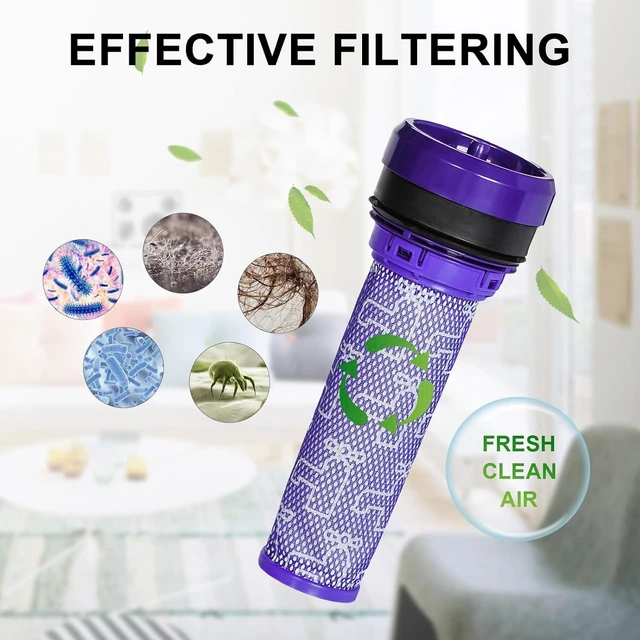 Alt view image 5 of 7 - HIFROM Replacement Pre Motor Stick Filter, Vacuum Cleaner Pre-Filter replacement for DC28 DC37 DC39 DC53 Vacuum Cleaner, Washable HEPA Filter 923413-01(4pcs)