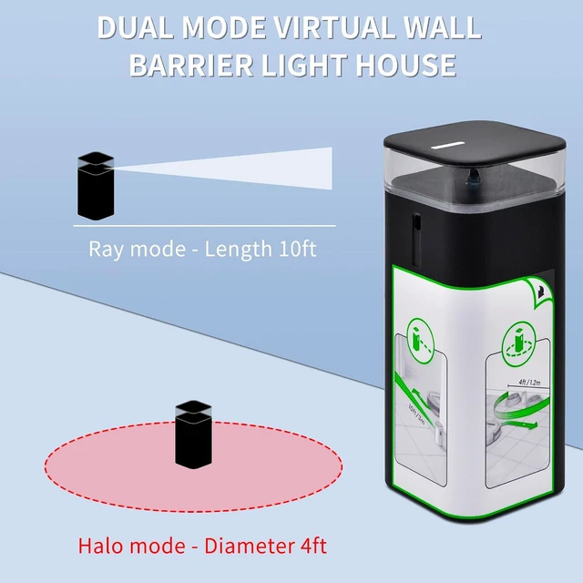 Alt view image 2 of 6 - 2-Pack Dual Mode for Virtual Wall Barrier Light House for iRobot Roomba 600 800 900 I/S/E Series e5 e6 i1 i1+ i3 i3+ i4 i6 i7 i8, All Plus Versions S9,5150,7550, e5120 e5152 Part Number 4636429