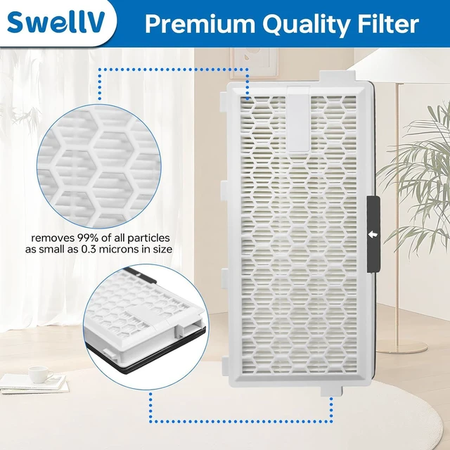Alt view image 3 of 6 - 3 Pack SF-HA 50 Replacement Filter Compatible with Miele AirClean